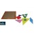 TANGRAM DE MADERA CUADRADO 15 X 15 CM