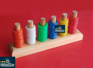 ABACO VERTICAL DE MADERA DE 6 LINEAS