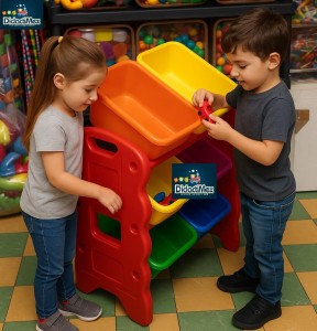 JUGUETERO ORGANIZADOR CON 6 CHAROLAS