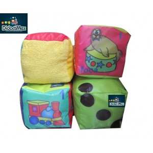 CUBI TEXTURAS PARA BEBES CON 4 PIEZAS
