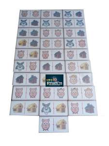 DOMINO JUMBO DE CUENTOS DE LOS 3 COCHINITOS 