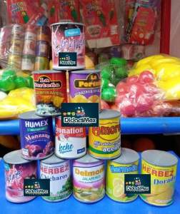 LATAS PARA JUEGO DE SUPER MERCADO