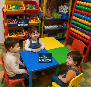 MESA ESCOLAR INFANTIL CUADRADA 
