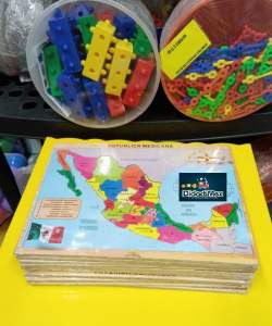 ROMPECABEZAS DE MADERA DE LA REPUBLICA MEXICANA 